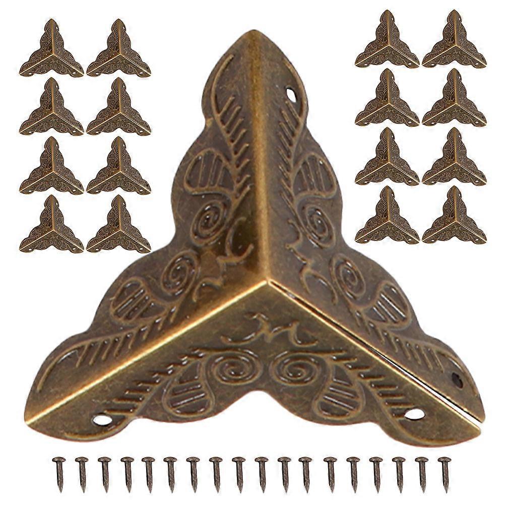 Vintage Metal Corners with Screws 35Pcs Antique Iron Corner Protectors for DIY
