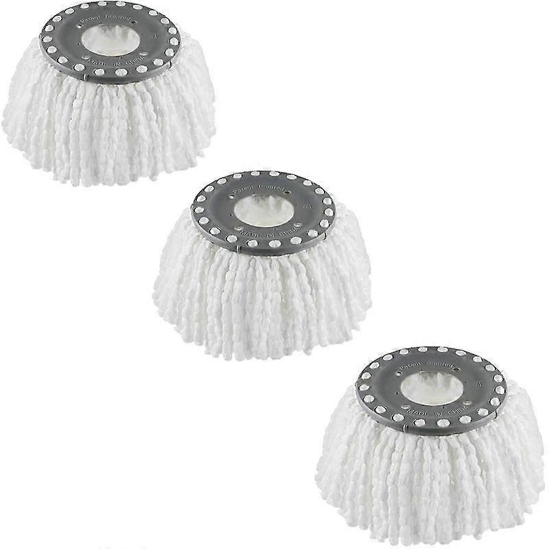 Luxora 3 Pack Premium Replacement Mop Heads Refill For 360 Rotating Round Spin Magic Mop