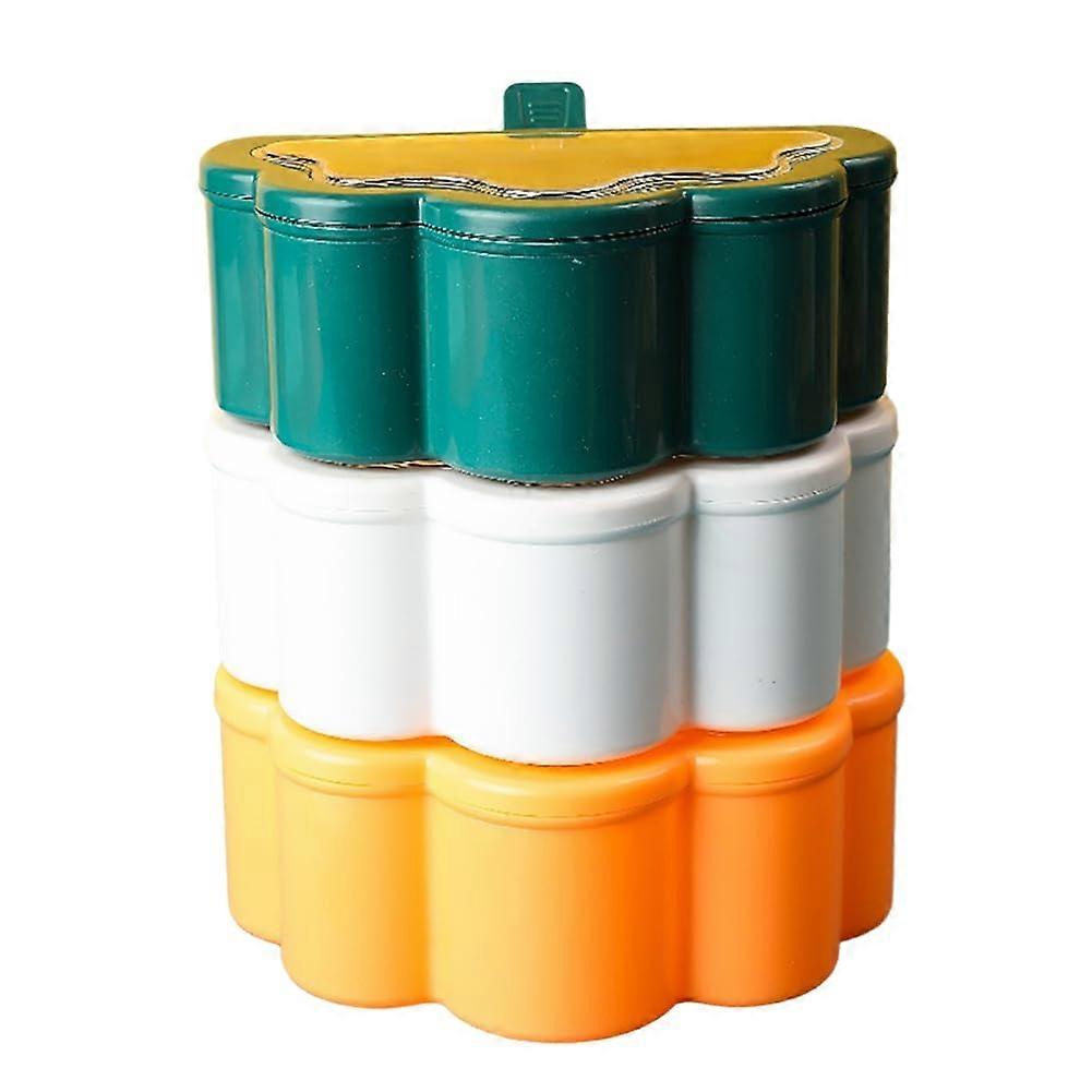 Spice Storage Containers Set with MultiGrid Seasoning Box for Salt Sugar Pepper Kitchen Organization