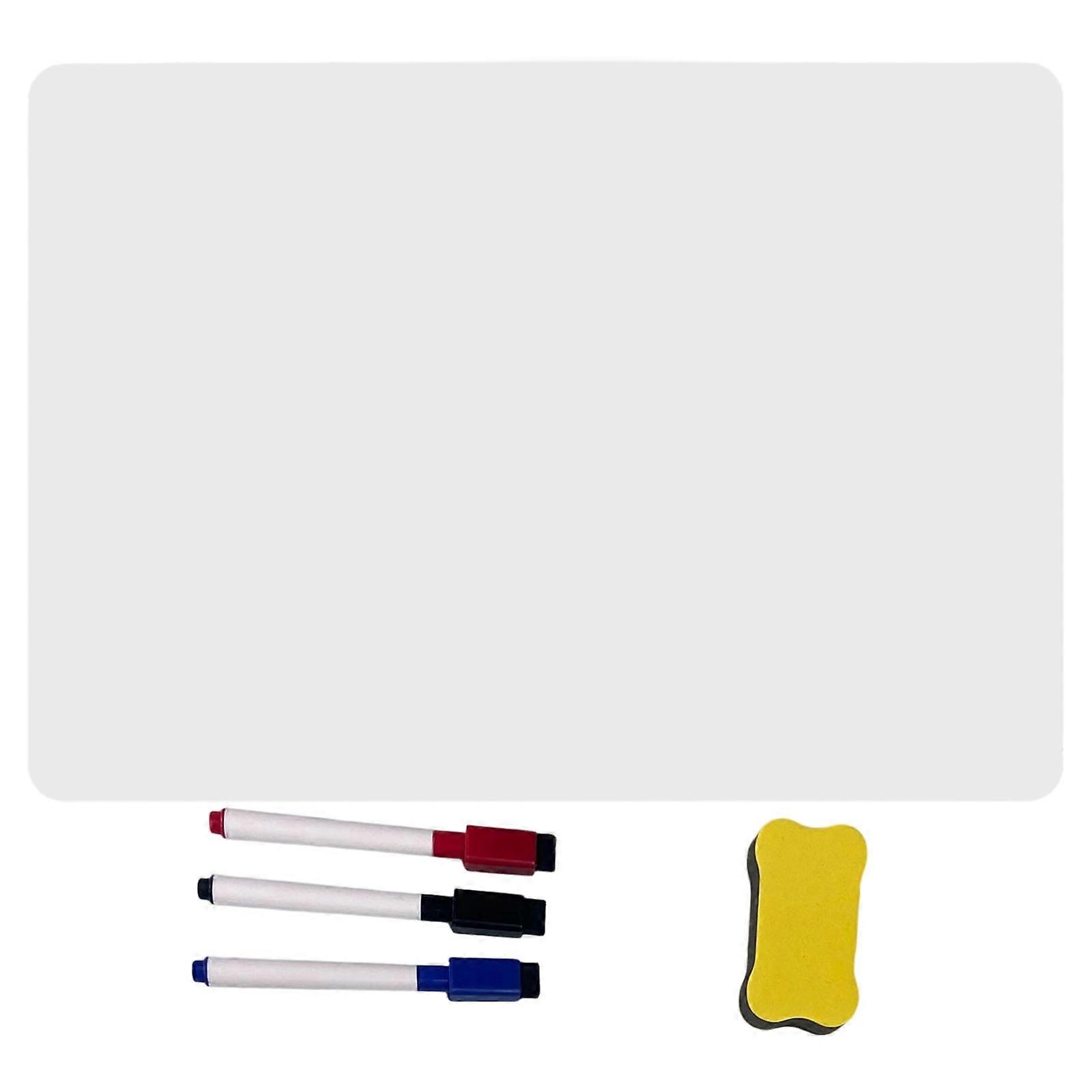 A3 A4 Magnetic Dry Erases Board for Refrigerator Fridge Magnetic Whiteboard with Markers Erasers Easy to Write and Clean Multicolor