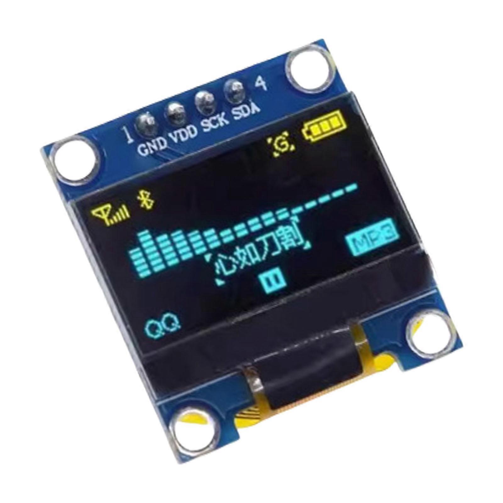 SSD1306 I2C IIC SPI Serial 0.96" OLEDs Display Module for Creative DIY Projects and Gadgets  Yellow and Blue