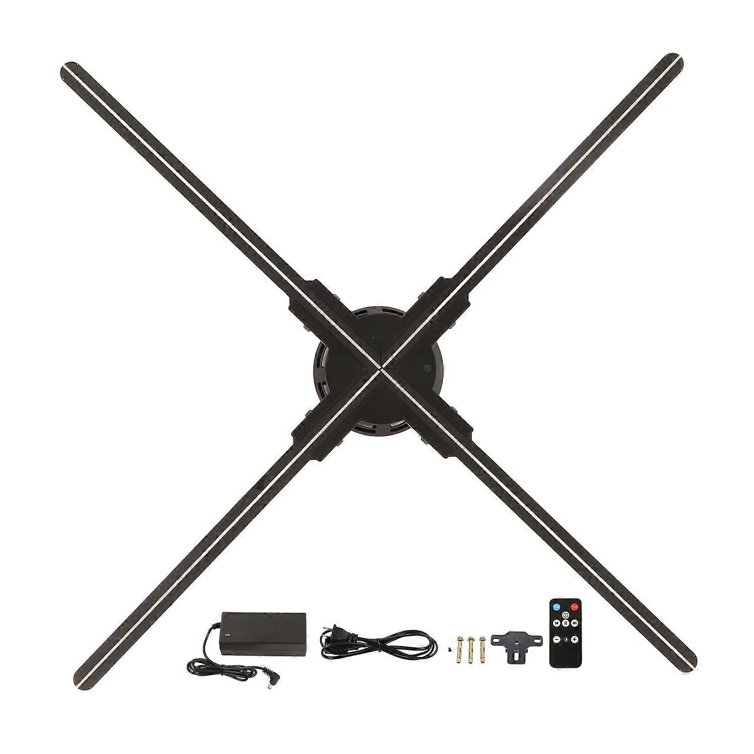 3D Holographic Advertising Machine 2000x720 720 LEDs 4 Leaves Plug and Play Adjustable WiFi 3D Holog