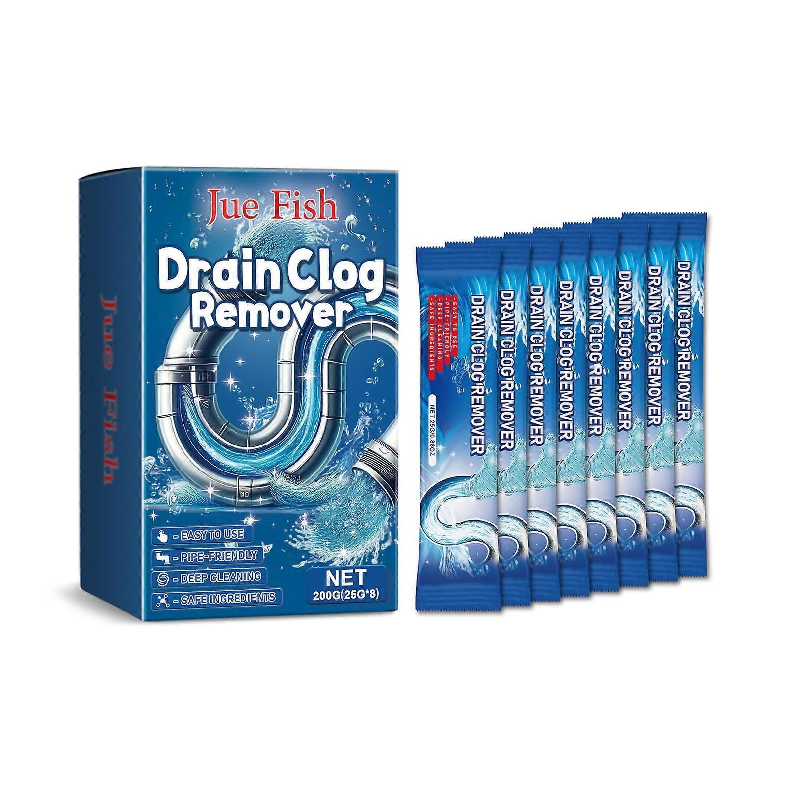 Jue Fish Pipe Dredging Cleaning Powder Clean Dissolves Drain Pipe Powder Oil, Clogs And Deodorizes