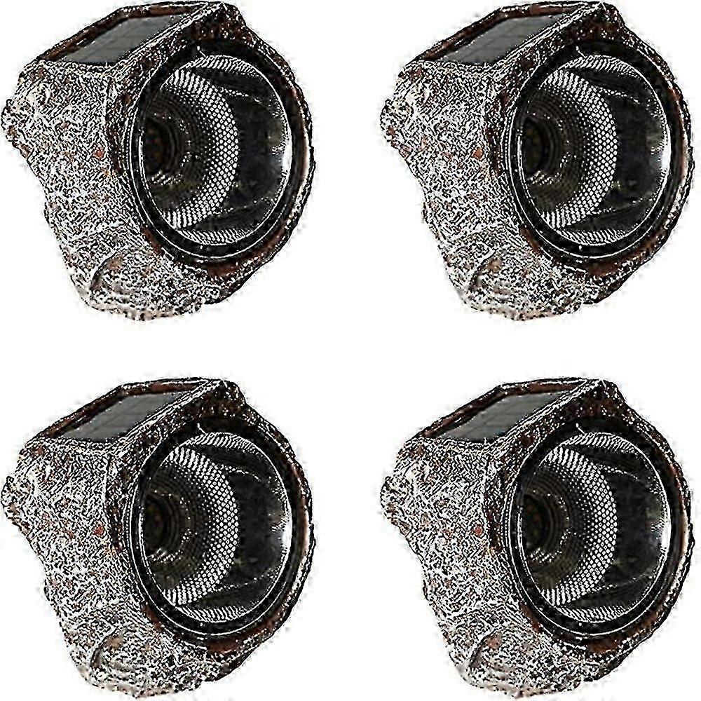 4pcs Outdoor Stone-Shaped Solar Powered LED Spotlights