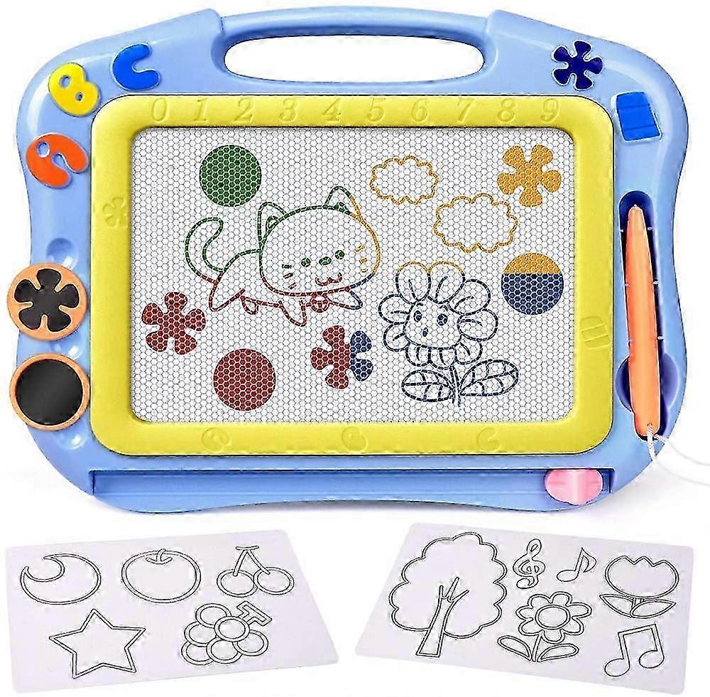 Toddler Drawing Board for Creative Play Magnetic Erasable Toy Blue