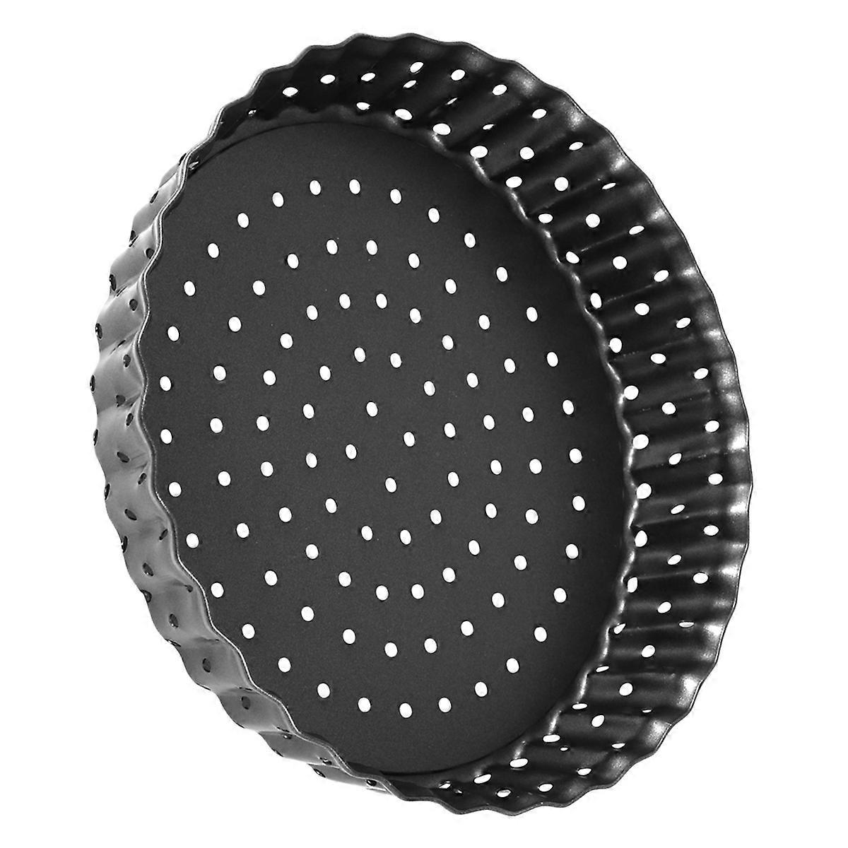 Non-Stick Pizza Pan with Holes Round Baking Tart Mould Removable Bottom Pie Tray (Small, 5inch)