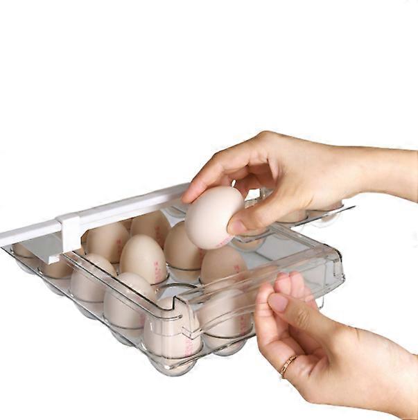 Adjustable Clear Refrigerator Organizer with Easy Slide Rail for Space-Saving Fridge Storage
