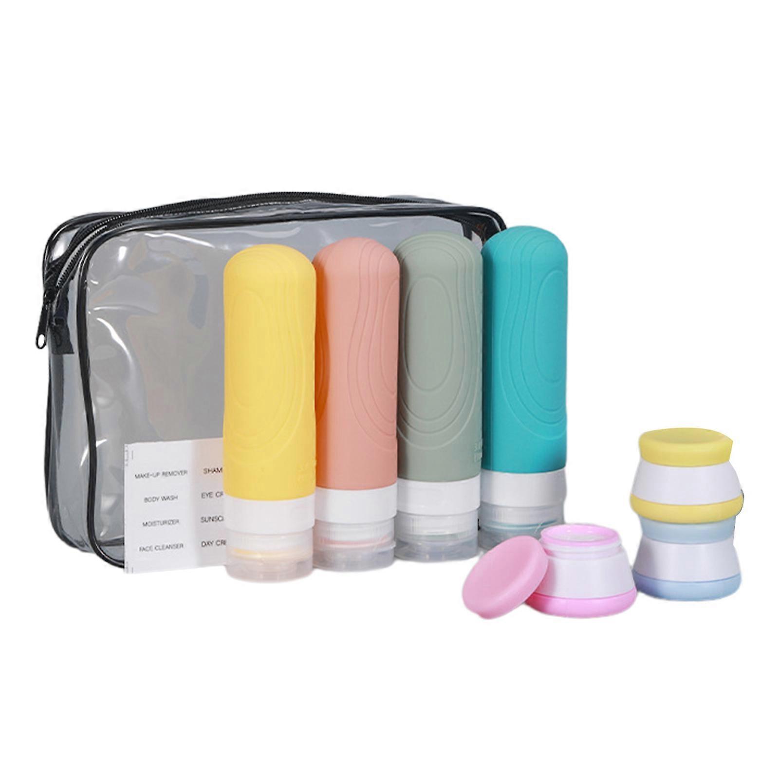 90ml Travel Size Bottles for Toiletries Silicone Travel Containers Set Leak Proof Refillable Accessories for Shampoo Multicolor