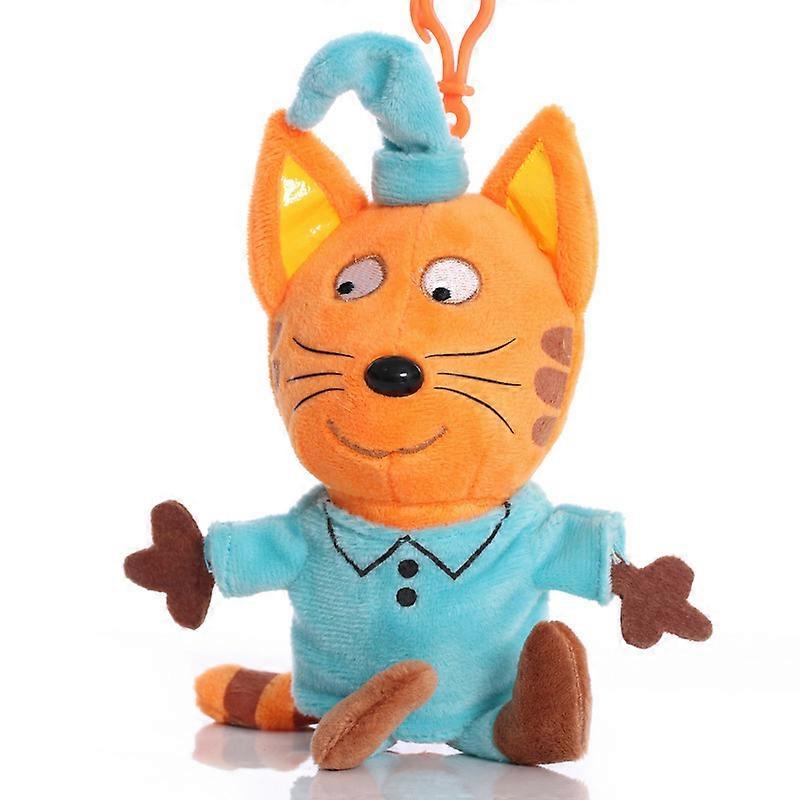 15-20cm Russian ����� �ܧ��� My Family Three Happy Kittens Cats Plush Toy Cookie Candy Pudding Anime Cat Plush Soft Stuffed Toys