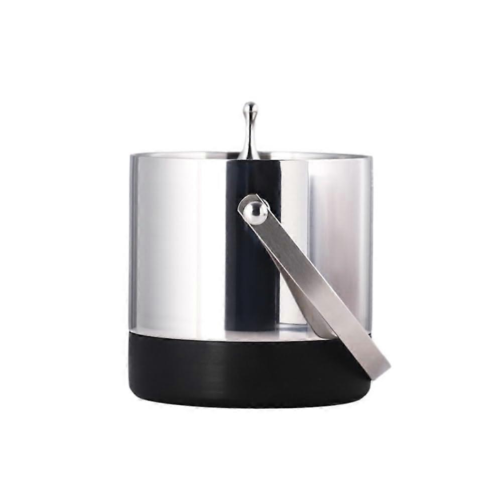 Stainless Steel Wine Chiller Ice Bucket with Dual Compartment for Parties and Bar Use