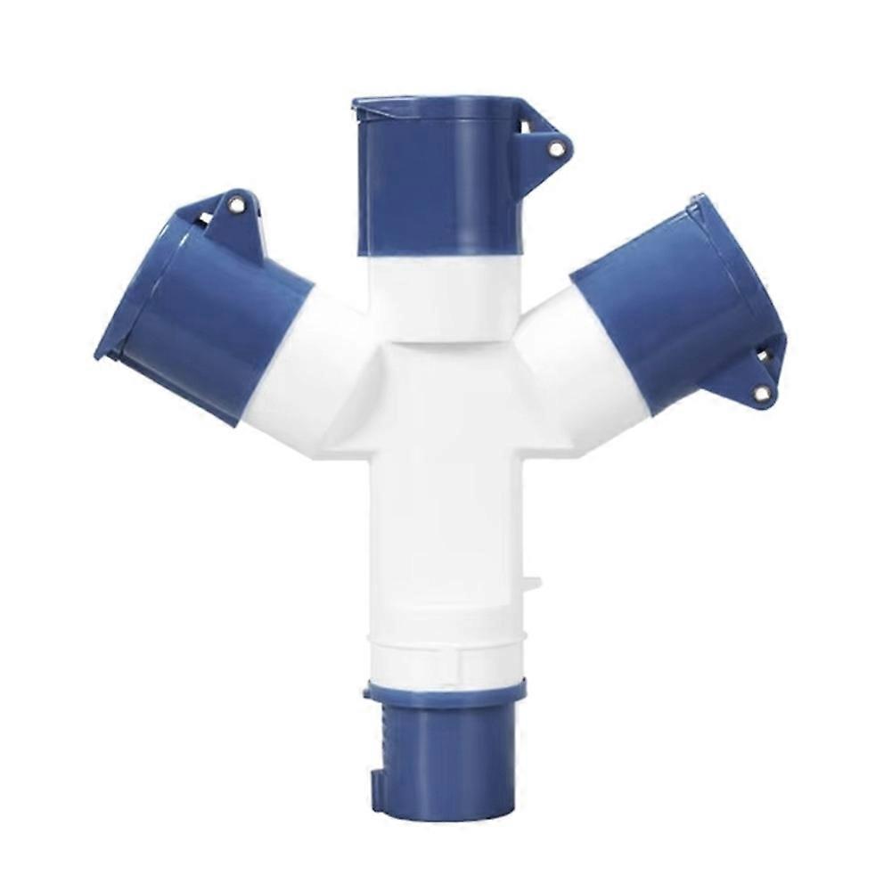 Y-Type Industrial Plug IP44 Waterproof 3Pin 16A Multi-Function Three-Way Connector Branch Socket Three-Phase Power