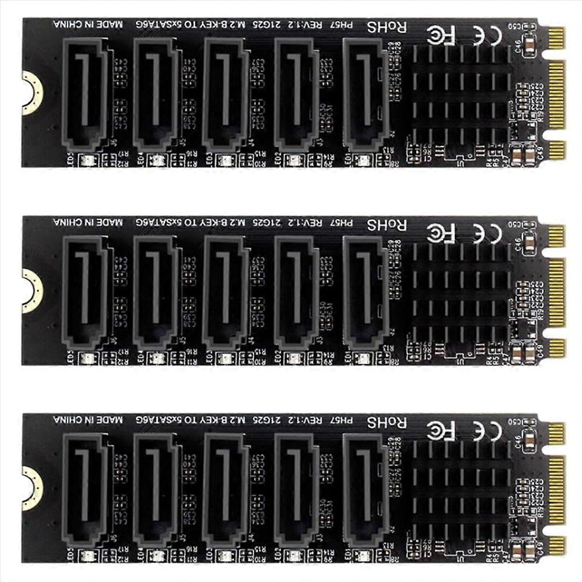 M.2 NGFF B-Key SATA Change 5 Port Expansion Card 6Gbps Expansion Card