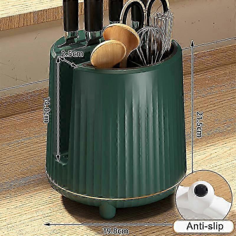 For drawer organization compact rotating utensil holder for cutlery