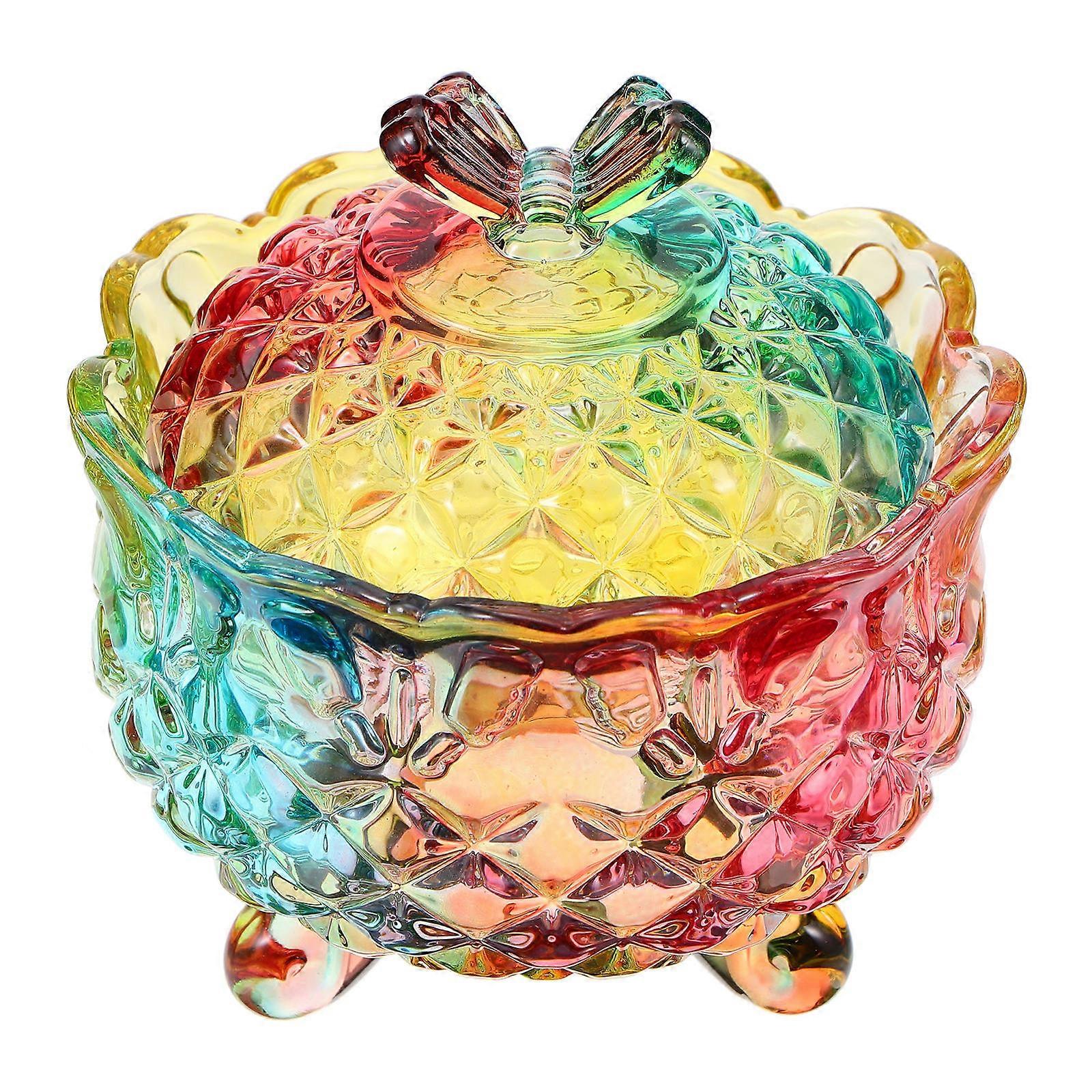 Glass Candy Jar Decorative Storage Jar for Storage Use 3Pcs