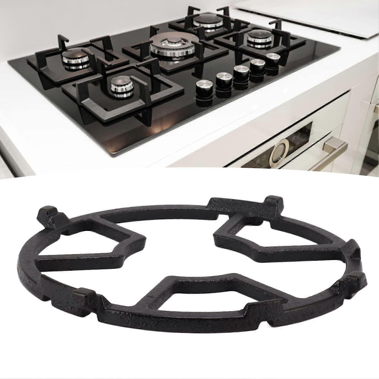 Cast Iron Wok Ring for Gas Stove with NonSlip Pads, Stable Support and Even Heat Distribution