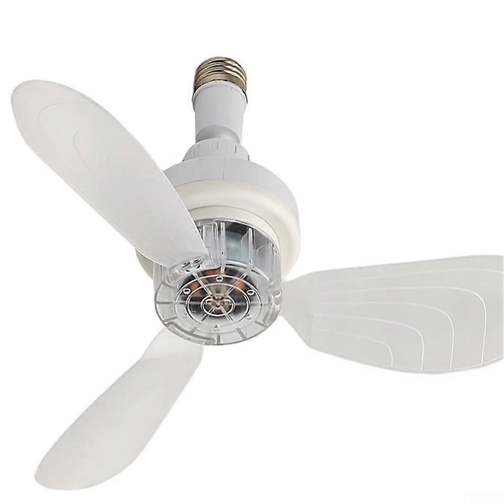 Three Blade Detachable Fan E27 Screw Base Ceiling Mount Silent Home And Dorm Room 360Degree Airflow Control