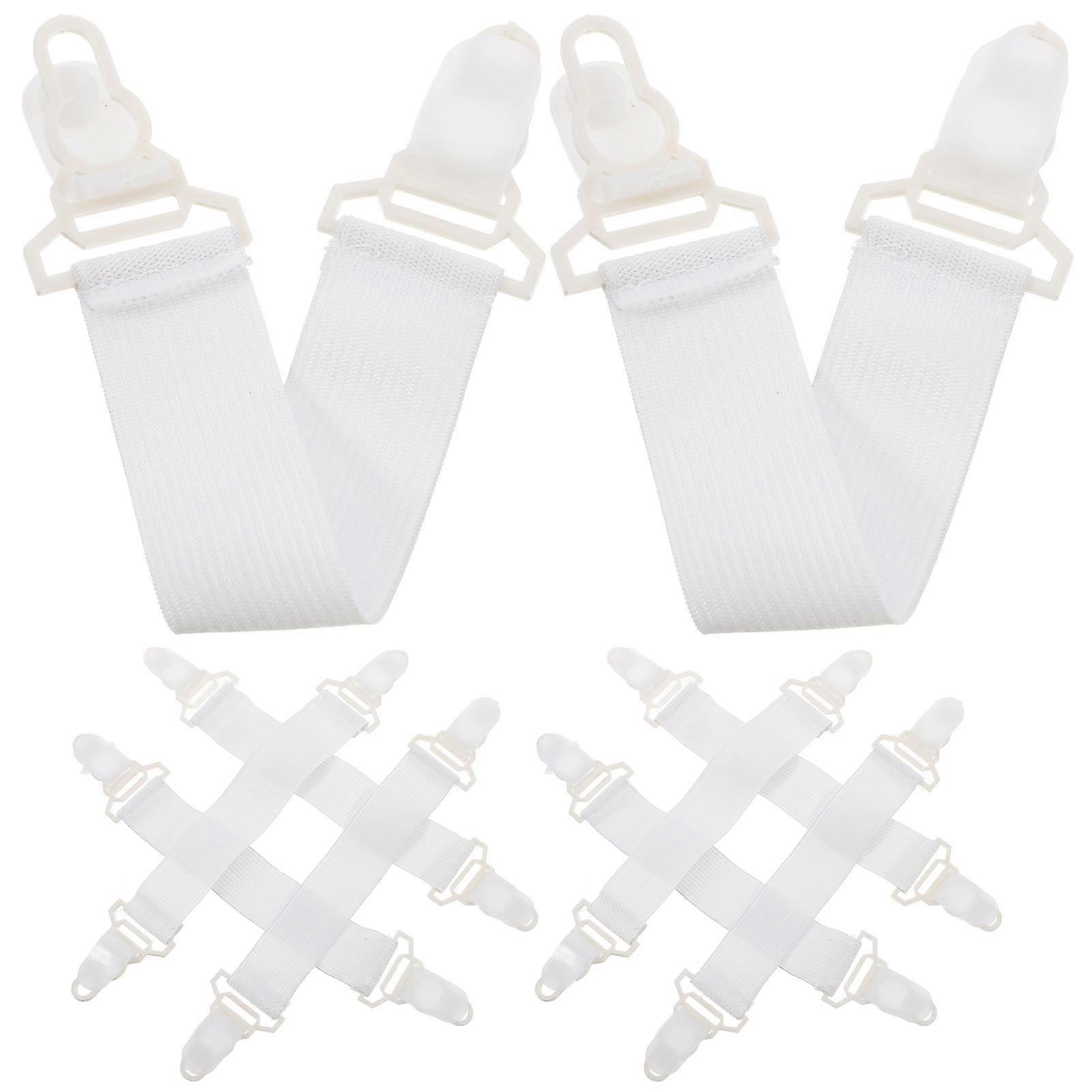 Bed Sheet Fasteners Adjustable Bed Sheet Clips for Secure Hold 16Pcs