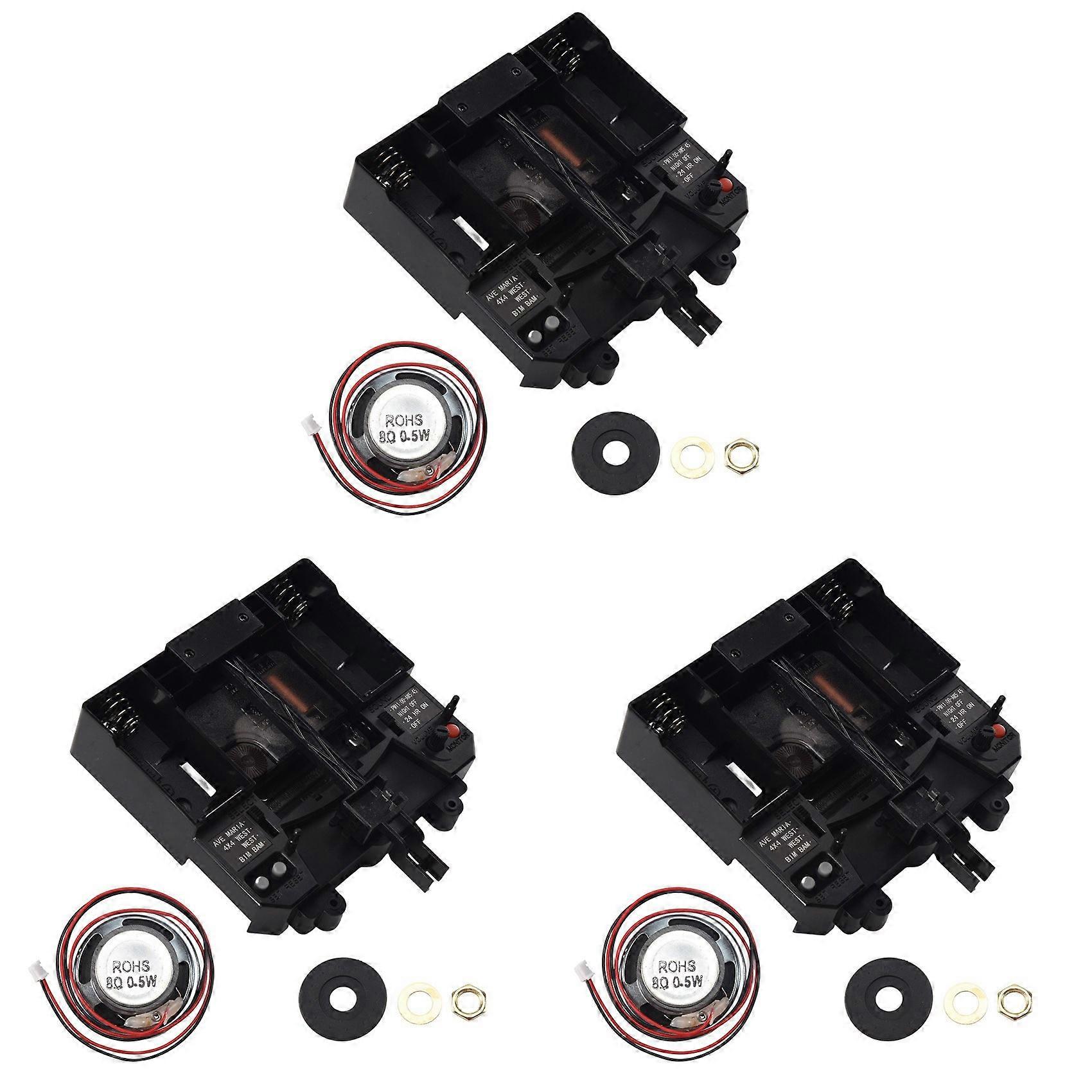 3X Pendulum Clock Movement Music Box Silent Sweep Quartz Mechanism Wall Clock Replacement Part