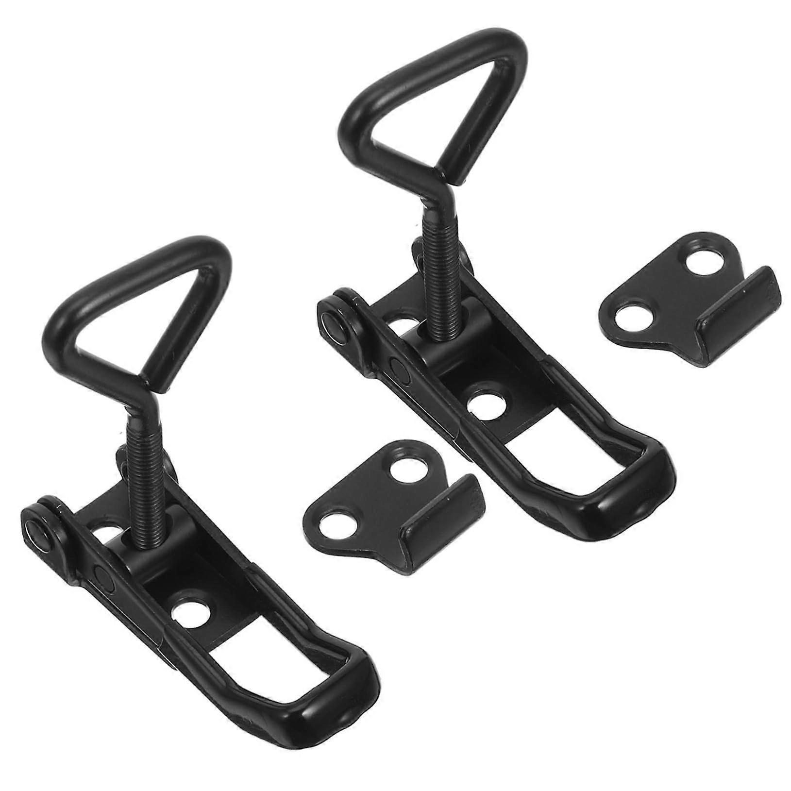 2pcs Heavy Duty Adjustable Toggle Clamp Latch Hasp for Cabinet and Secure Cable Lock