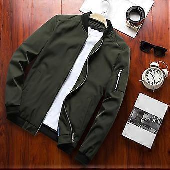 Herre Bomberjakke Tynd Slank Langærmet Baseballjakke Herre Windbreaker Lynlås Windbreaker Jakke Herre Overtøj Mærketøj