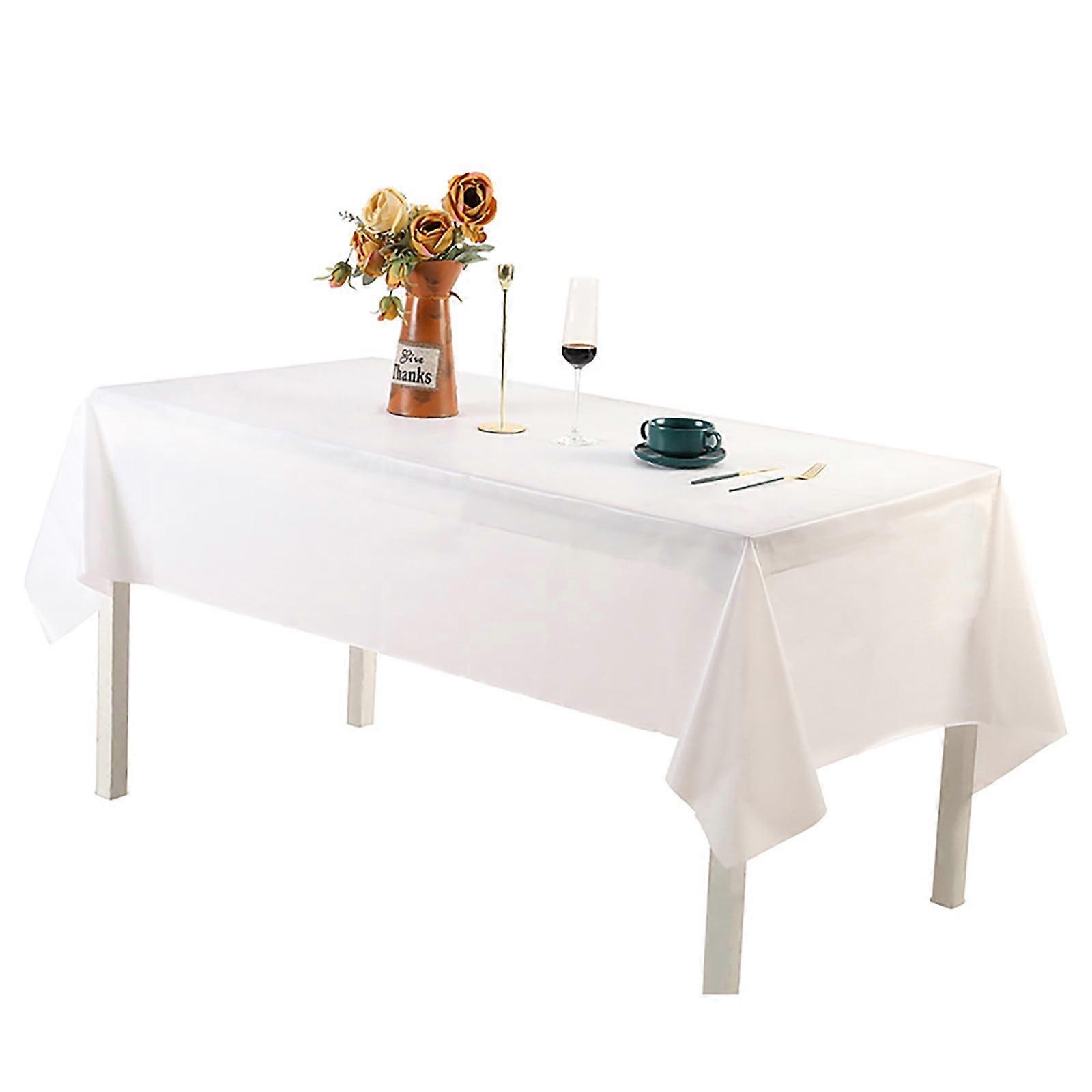 VALSEEL Rectangular Plastic Tablecloth, Disposable Table Cover Compatible with Picnic & Party, Kitchen Utensils