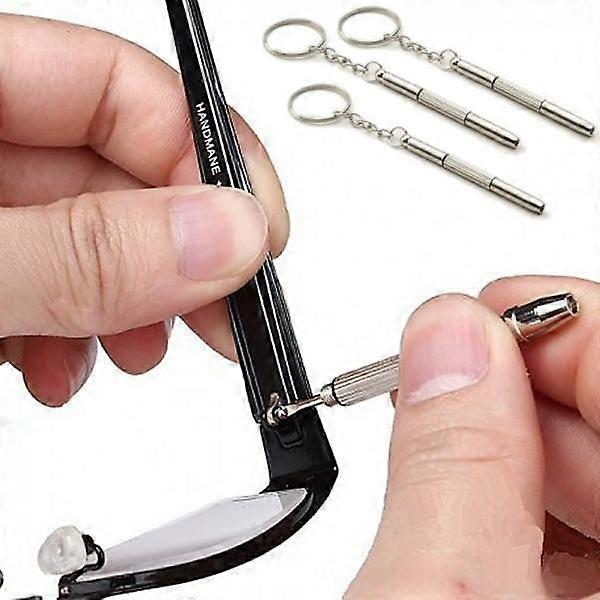 3-pack Glasses-Screwdriver, flat, cross, socket on key ring