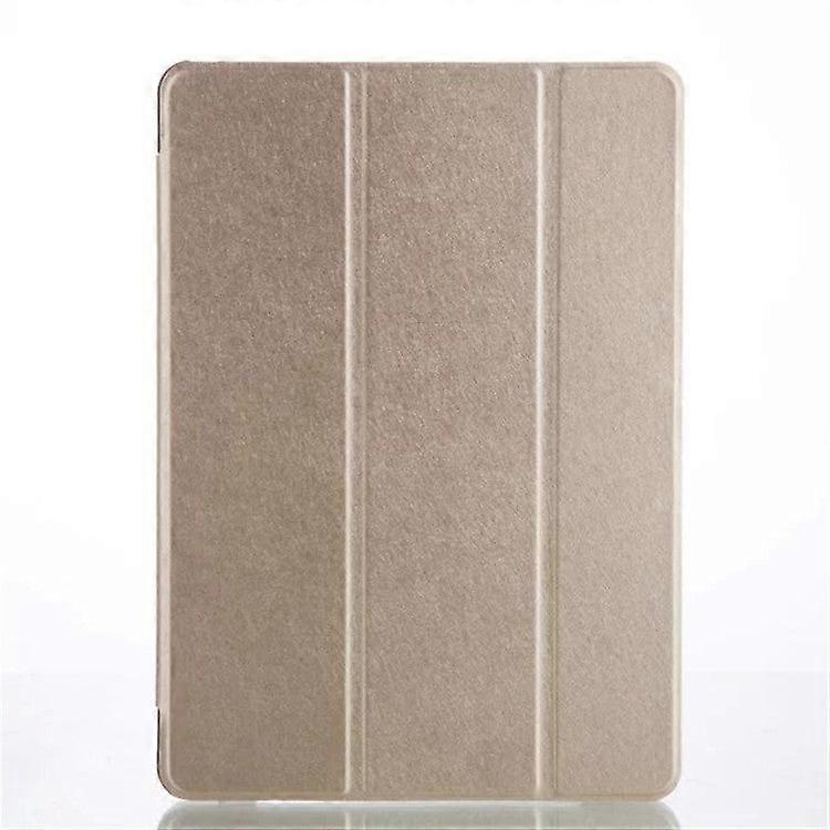 Capa elegante para iPad 2022 de 10 polegadas, em couro texturizado acetinado dourado champanhe.