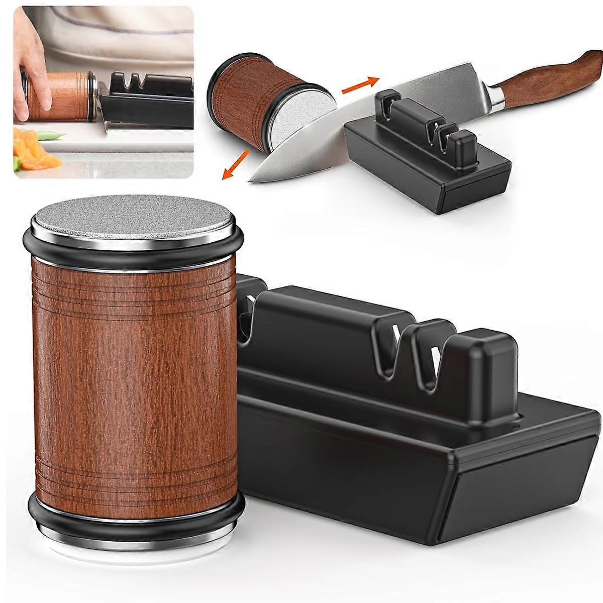 Rolling Knife Sharpener Kit Multi Angle Sharpening Stone Kitchen Gadget