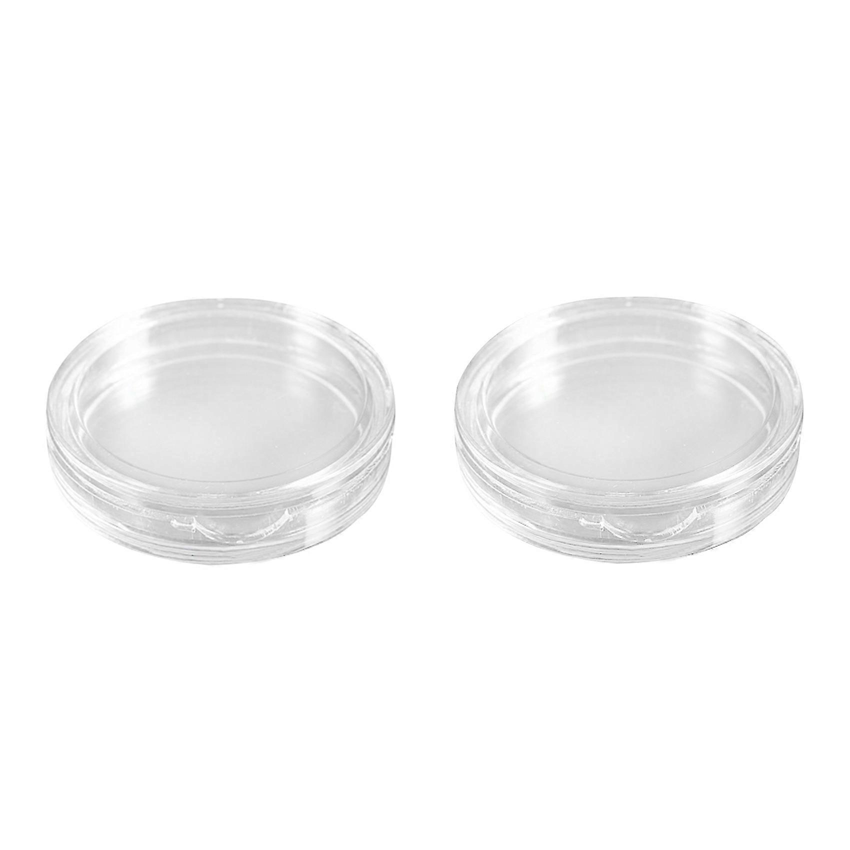 20 Pcs Small Round Transparent Plastic Coin Capsules Box, 25mm & 38mm