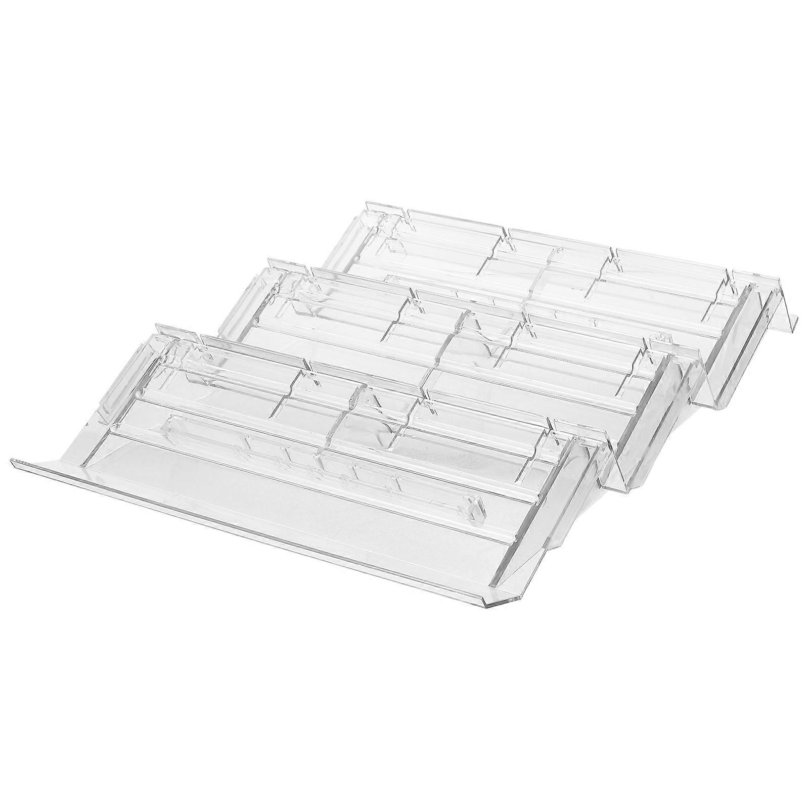 Plastic Clear Display Riser for Retail Food Organizer with 3 Layers