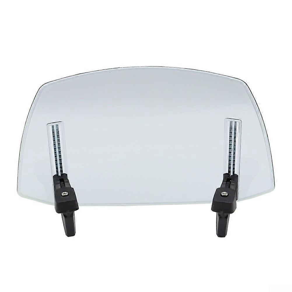 Motorcycle Windshield Extension Adjustable ClipOn Wind Deflector for Wind Protection Grey