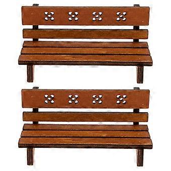 Mini Banco Decorativo para Jardim, Banquinho Pequeno para Área Externa (2 peças)