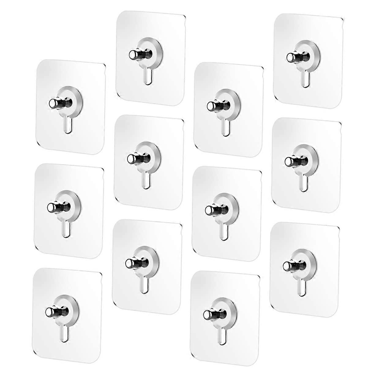 20pcs Heavy Duty Adhesive Wall Hooks with NoDrill Installation for Smooth Surface Hanging