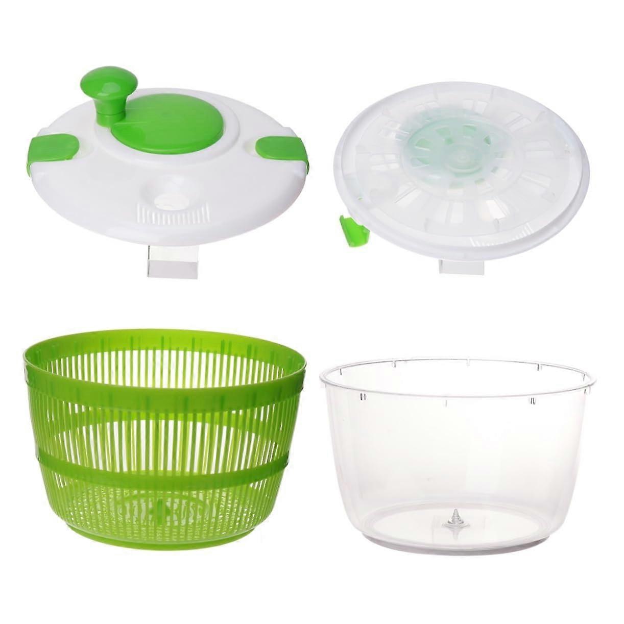 Salad Spinner Vegetable Dryer with Easy Manual Spin for Fast Salad Drying and MultiPurpose Use
