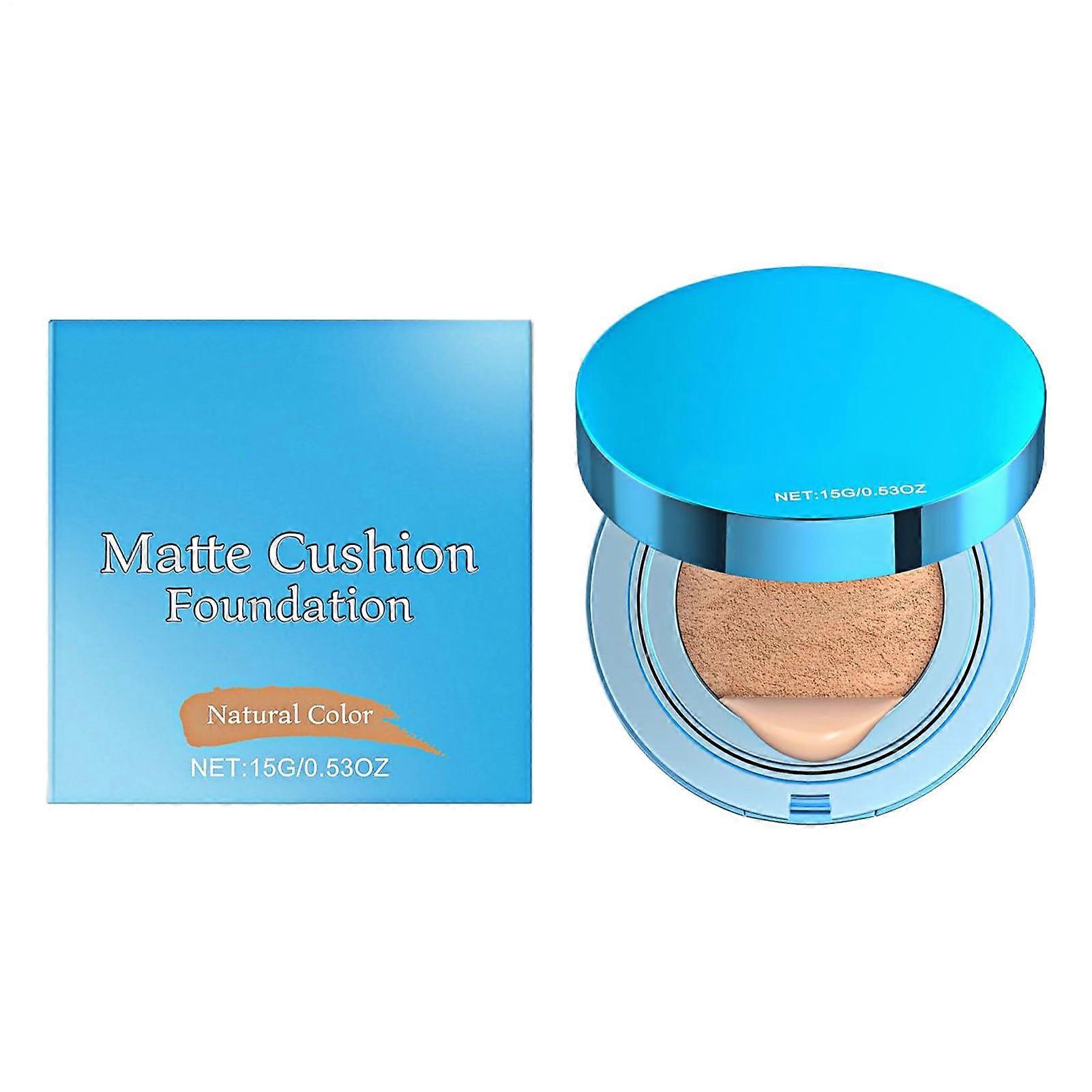 Cushion Foundation Concealer with Puff  Coverage Longwear Matte Moisturizing 15g