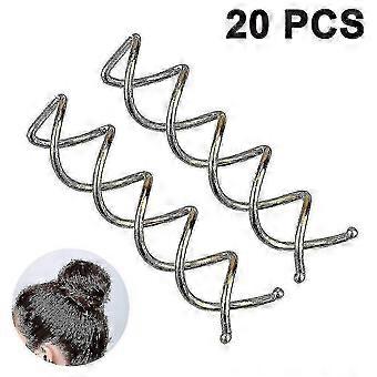 26-27 20 épingles à cheveux spirales, pinces à cheveux torsadées pour coiffure en forme de spirale_ZKD22