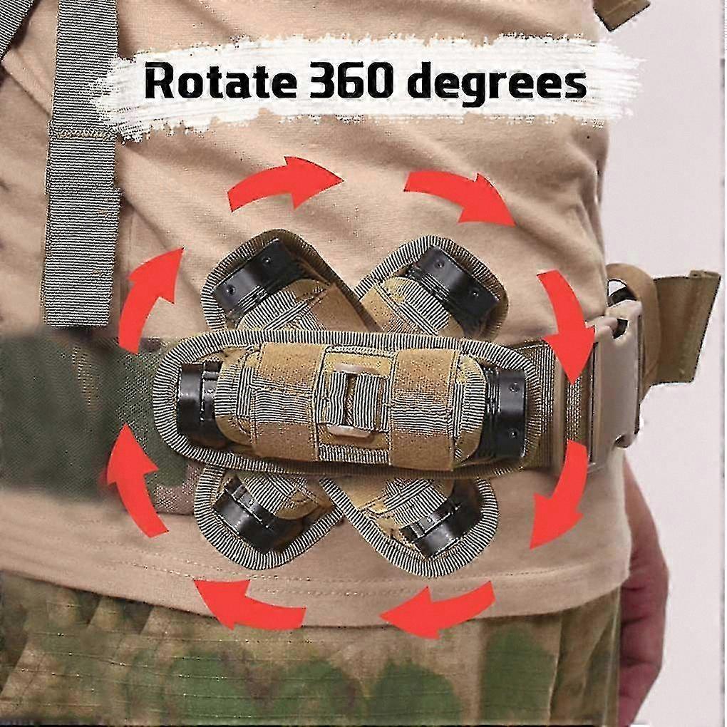 Nylon Flashlight Holster with Rotating Clip for Outdoor Activities