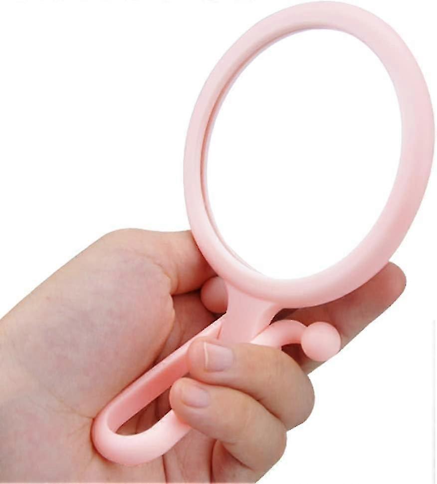 2026 Suitable Double Sided 5X Magnifying Mirror, Folding Mirror with Handle, Handheld Mirror, Makeup Mirror