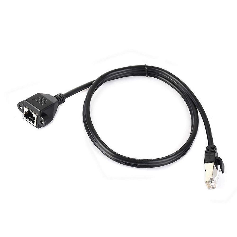 RJ45 CAT.5e Ethernet Extension Cable with Effective Interference Shielding 1M PVC Broadband Network Cable Extender