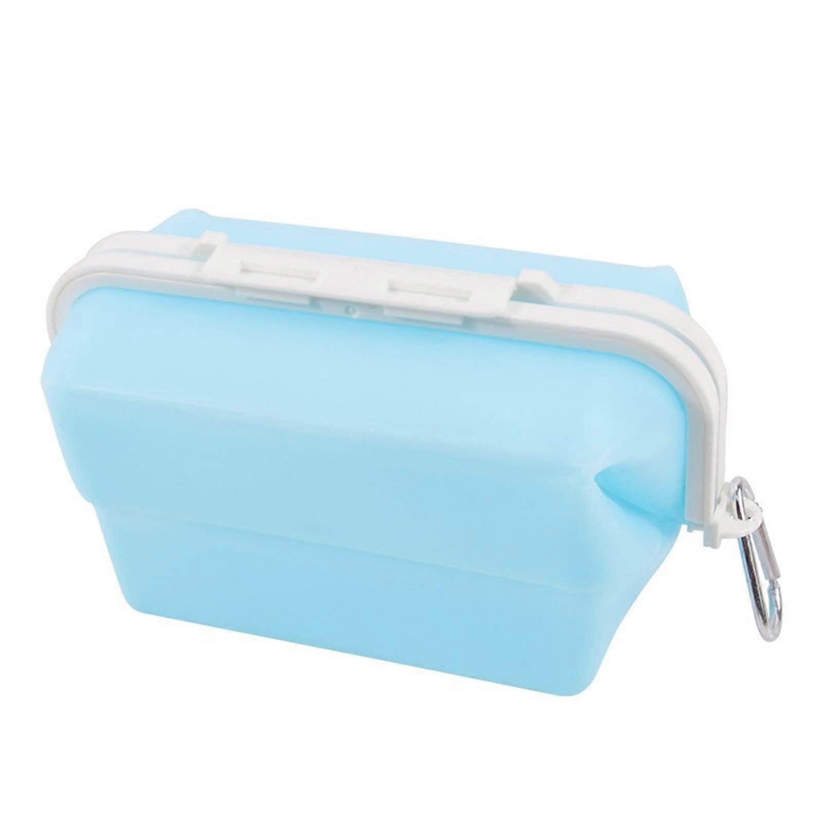 Collapsible Silicone Lunch Box Microwave Safe Folding Food Storage Container Space Saving