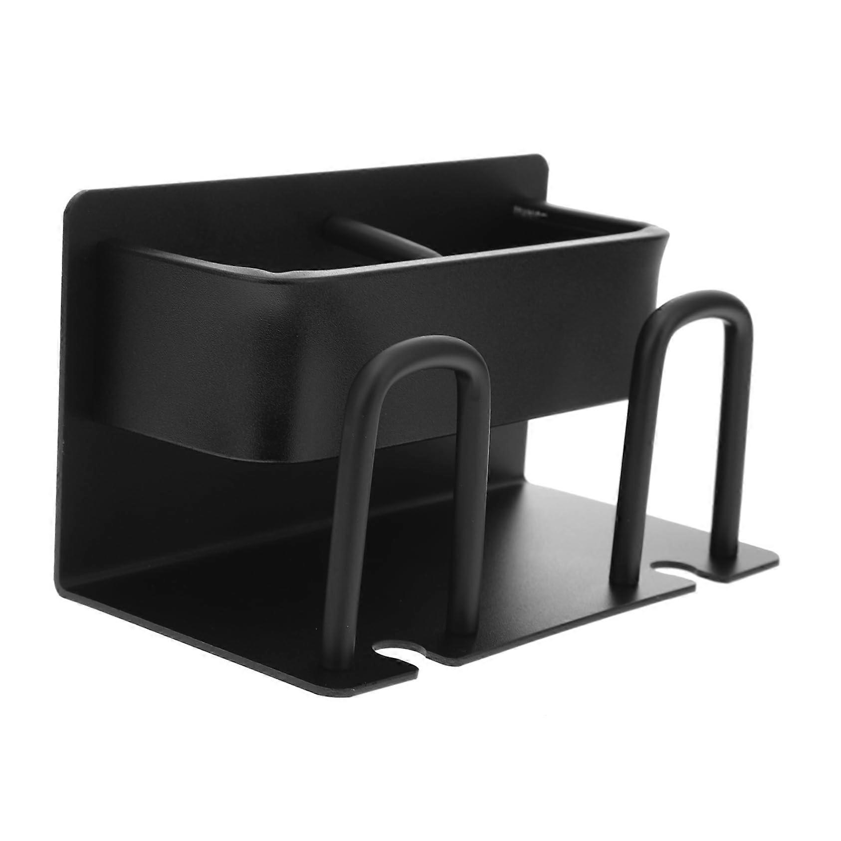Wall Mounted Toothbrush Holder Rustproof Aluminum Rack with Cup Adhesive Bathroom Organizer