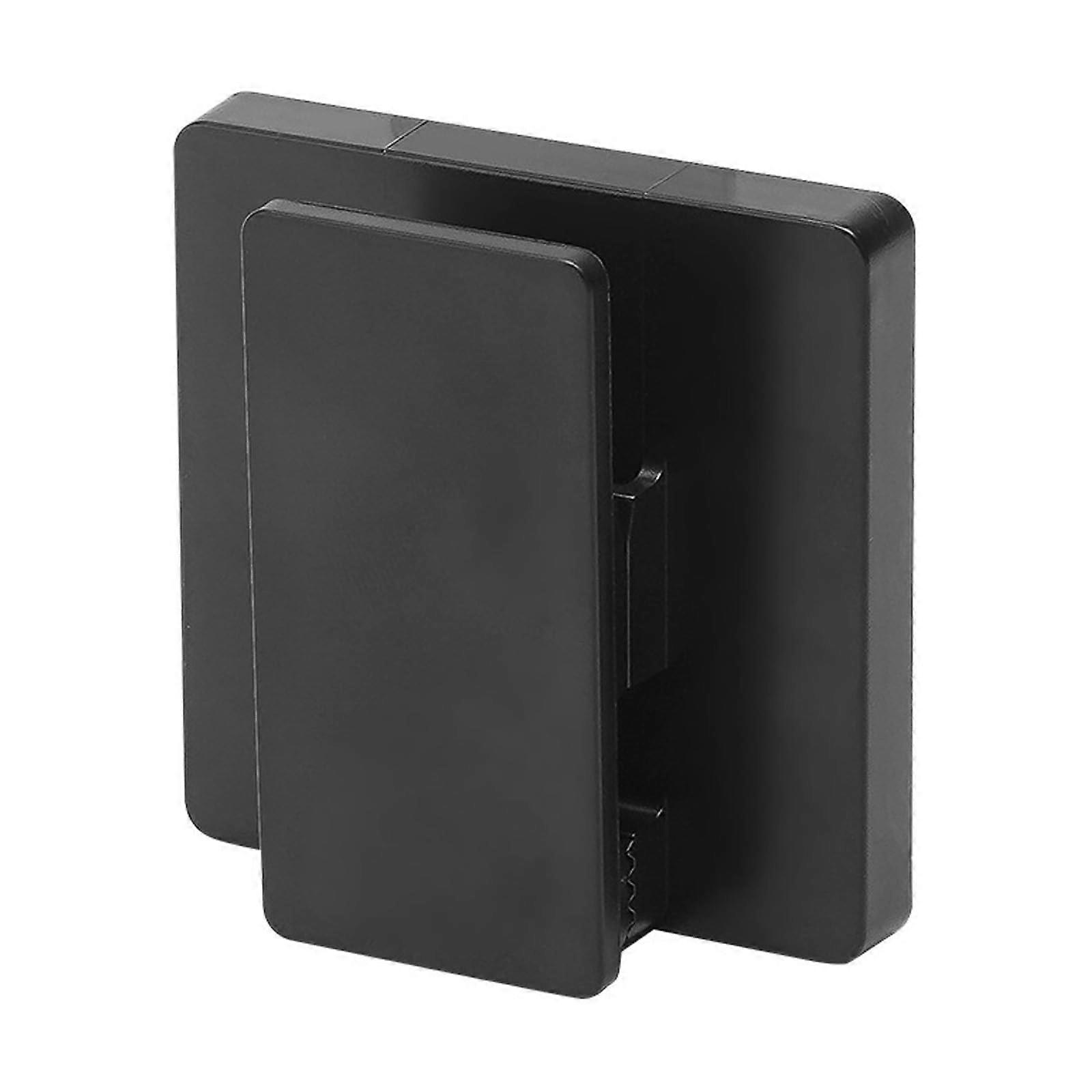 Bathroom Storage Rack with Wall Mounted Toothpaste Holder, No Drill Organizer for Renters, Black