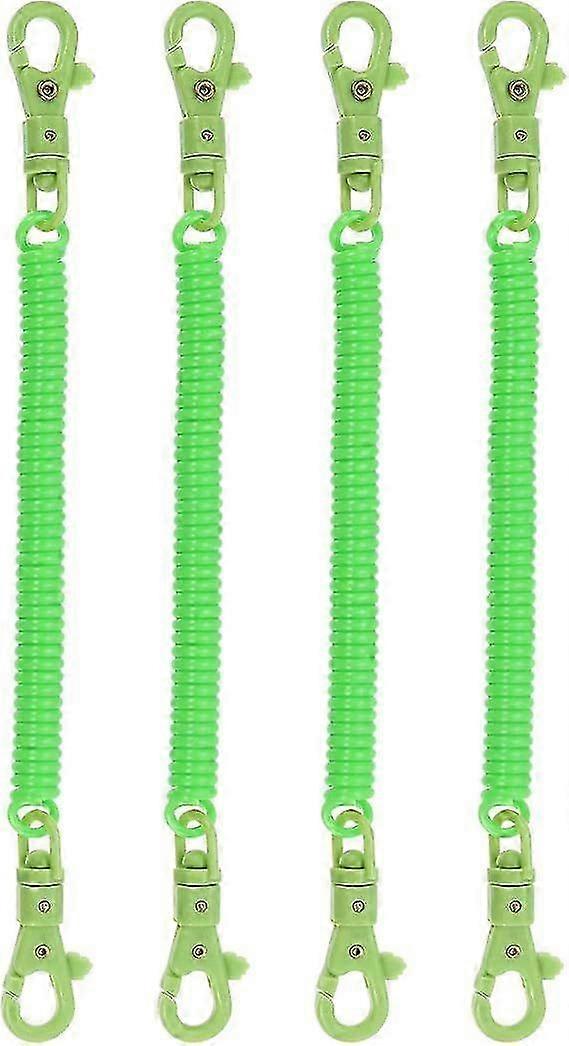 10pcs Practical Retractable Spring Keychain Stretchable Coiled Cord Key Chain Holder Lanyard with Cl