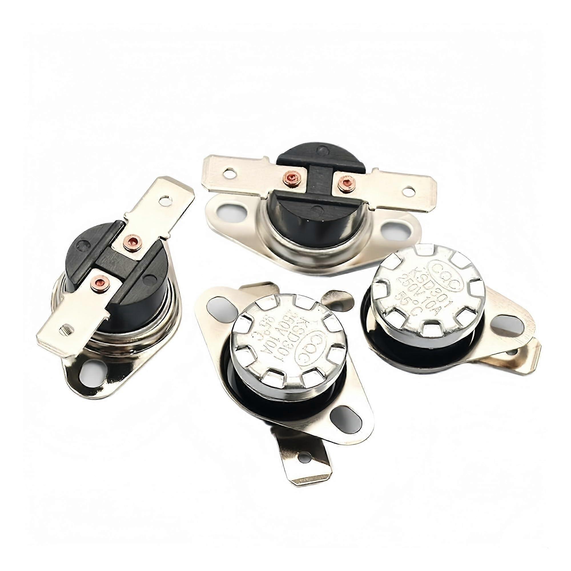 4PCS KSD301 Bimetal Thermostat 125C NO Temperature Control Switch Wide Range Durable