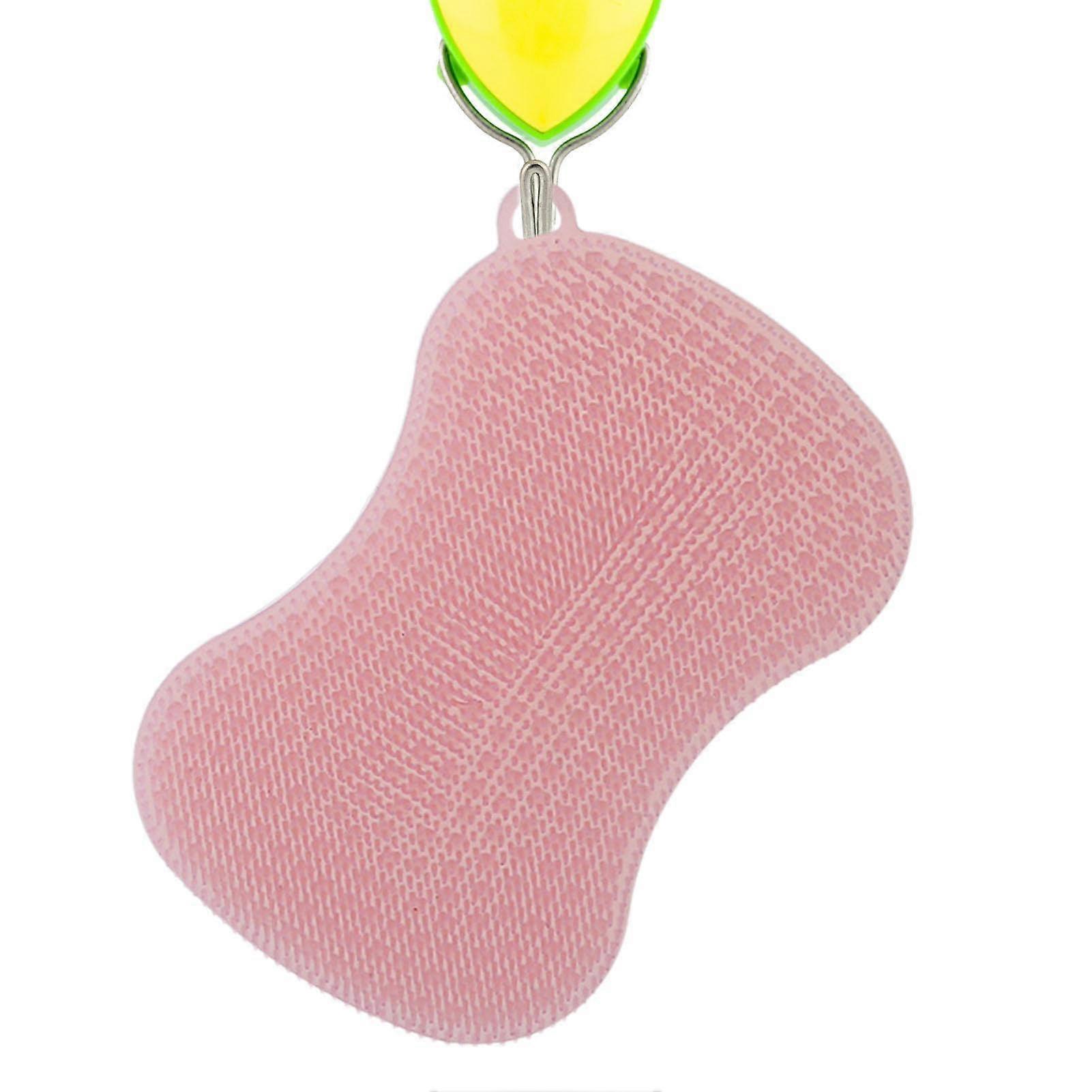 Silicone Dish Sponge for Kitchen with Soft Bristles, NonScratch QuickDrying Scrubber for Cookware