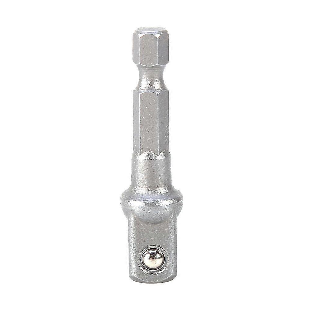 Drill socket adapter with 1/4" hex shank and 3/8" ball bearing