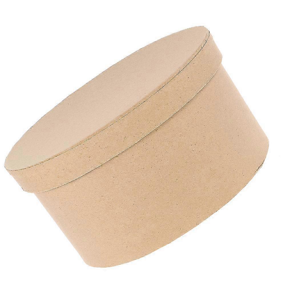 Oval Kraft Paper Cookie Box for Storage Paper Box with Lid