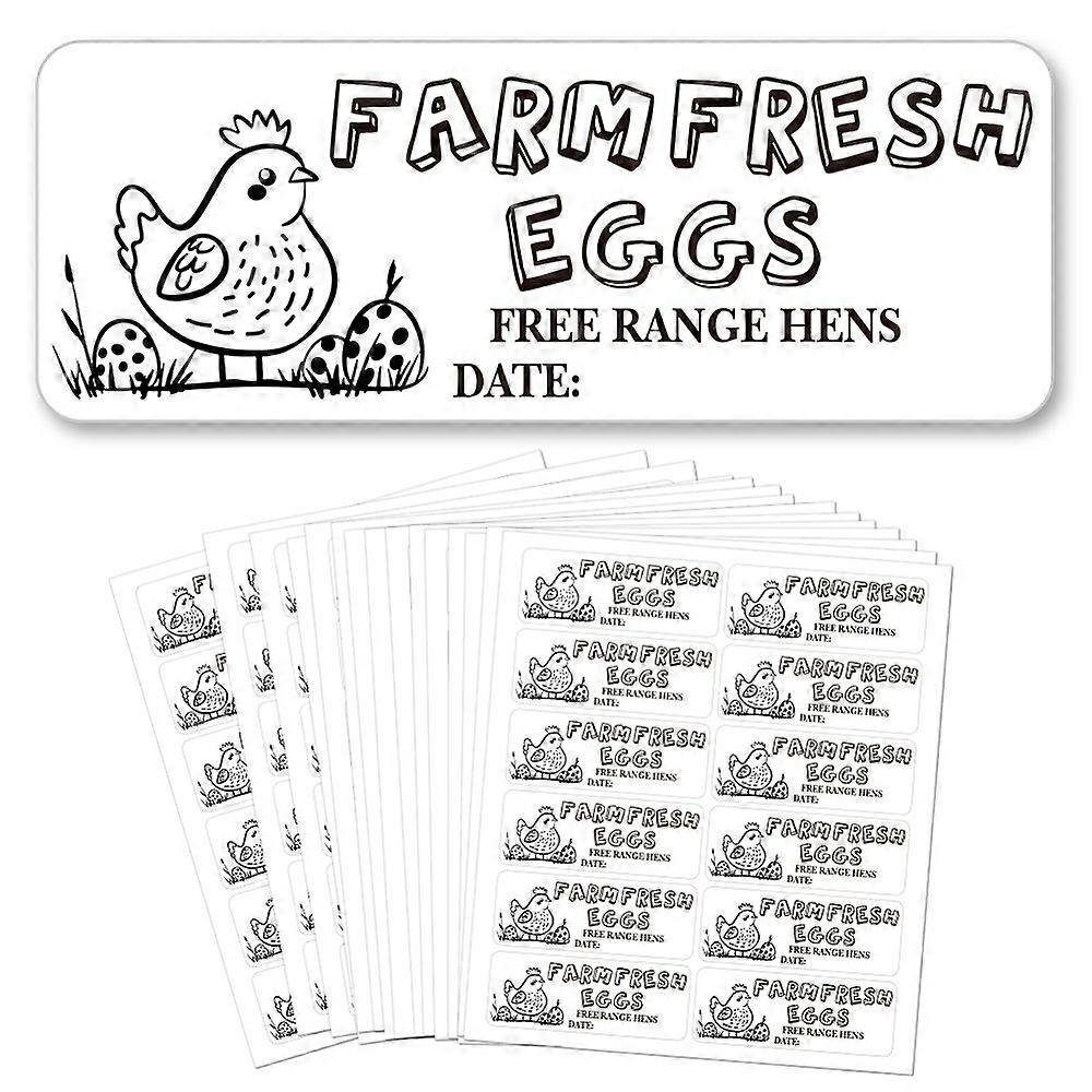 12 style Adhesive Label Waterproof PET Stickers set Rectangle Chook 170x150mm