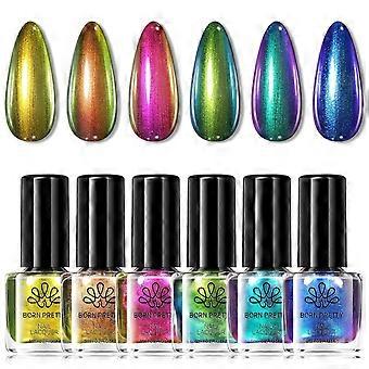 Born Pretty Chameleon Nail Polish Set, 6 Colors Chrome Holographic Metallic