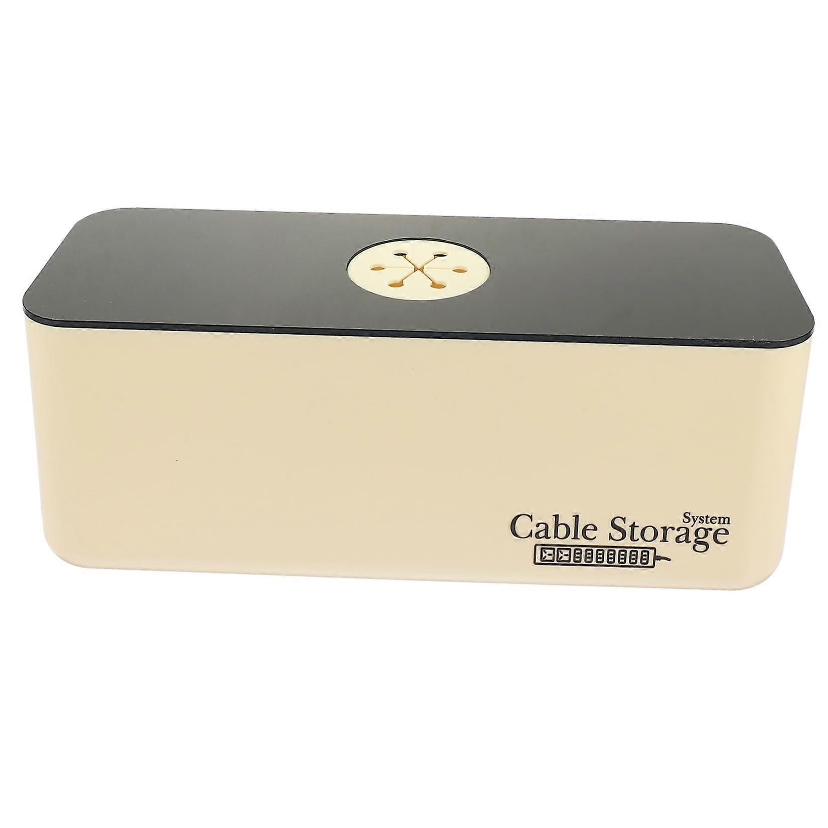 Cable Management Box with Cord Organizer for Desk Cable Clutter Reduction Home and Office Use